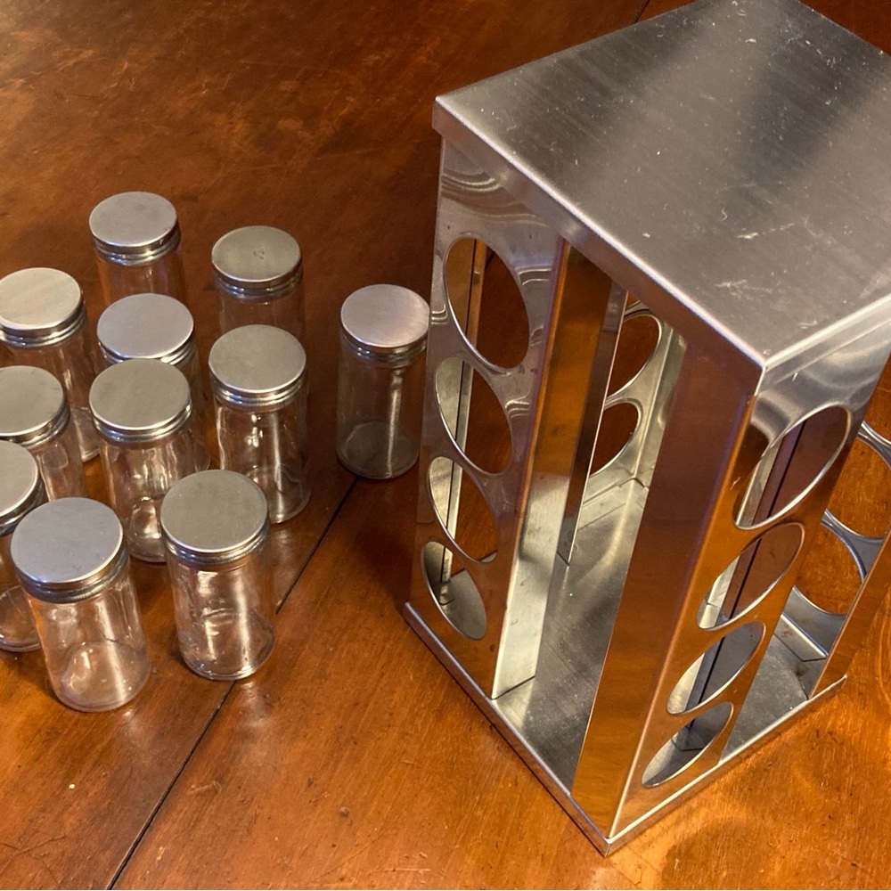 Crate&Barrel Silver Spice Rack - Picture 6 of 12